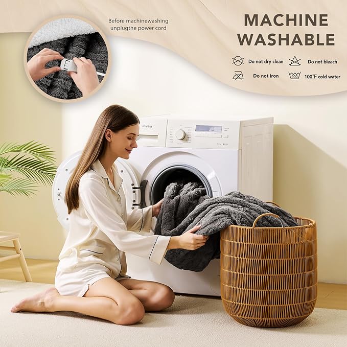 Homemate Electric Heated Blanket Full - Image 6