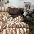 mixinni Retro Striped Duvet Cover Set by mixinni