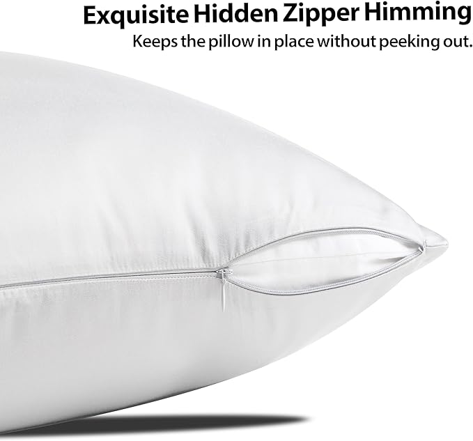 Body Cooling Pillow Case, Viscose Derived from Bamboo Long Pillow Protectors - Image 3