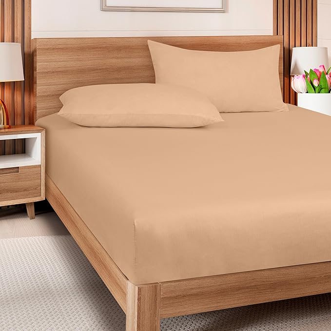 ROYALE LINENS 300 Thread Count 100% Long Staple Combed Cotton Fitted Sheet Full - Image 8