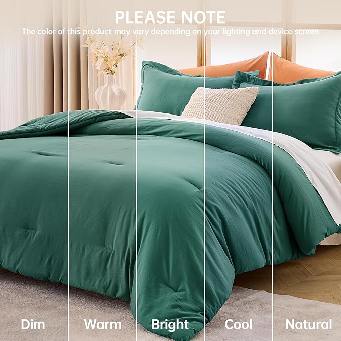 MUXHOMO Queen Comforter Set, All Season Ultra Soft Down Alternative Bedding - Image 9