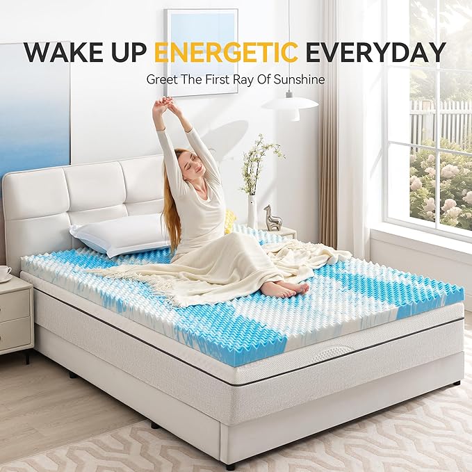 SINWEEK 2 Inch Egg Crate Memory Foam Mattress Topper Twin Size, Soft Mattress - Image 6