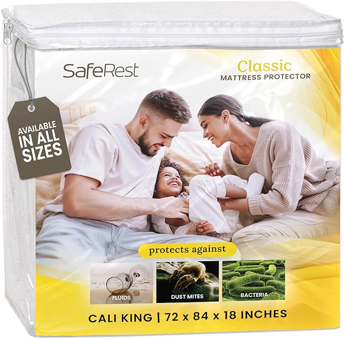 SafeRest Waterproof Mattress Protector California King Size – Absorbent by SafeRest