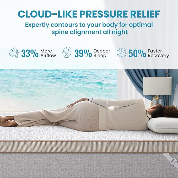 BedStory Cooling Mattress Topper Queen Size, 3 Inch Gel Infused Memory Foam - Image 5