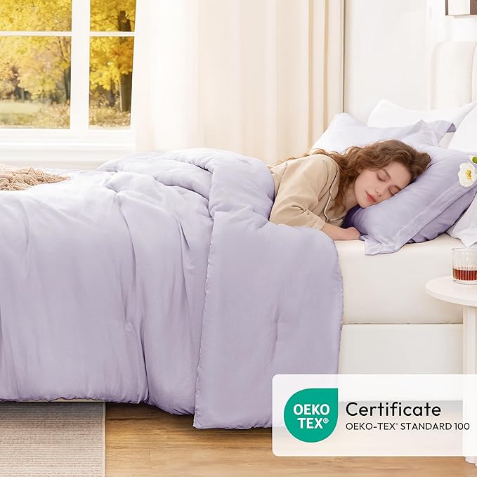 Love's cabin Lavender Twin/Twin XL Comforter Set, 2-Piece Prewashed Bed Set - Image 5