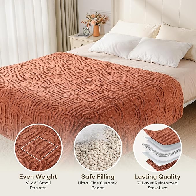 Cottonblue Jacquard Weighted Blanket - Image 4