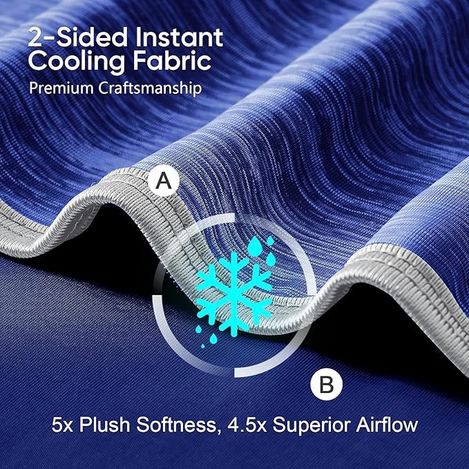 KMUSET Cooling Blanket Queen Size, Double Sided Summer Cooling Blankets - Image 3