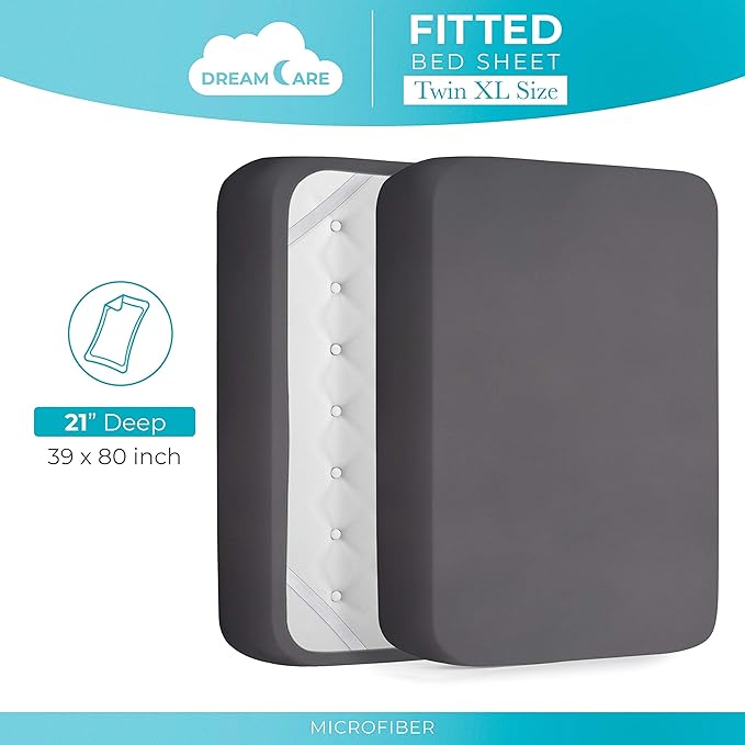 DREAMCARE Twin XL Fitted Sheet - Image 4
