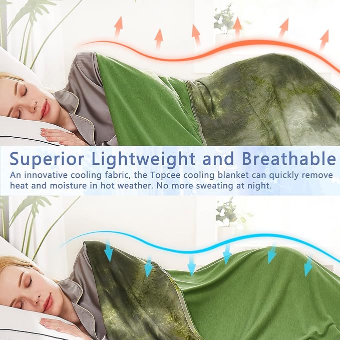 Topcee Cooling Blankets for Hot Sleepers, Arc-Chill Q-Max >0.5 Cool Fiber - Image 5