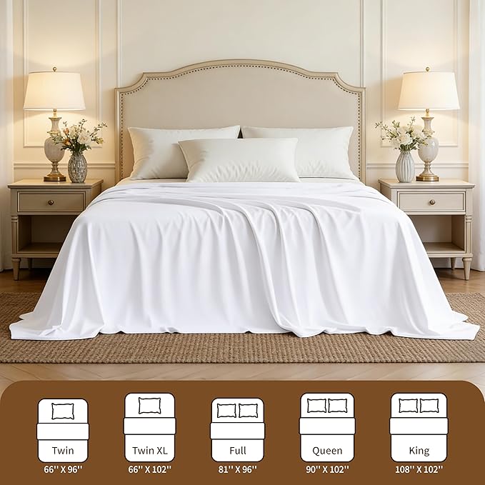HBHLFZ Twin Flat Sheets Only 2 Pack - Image 3
