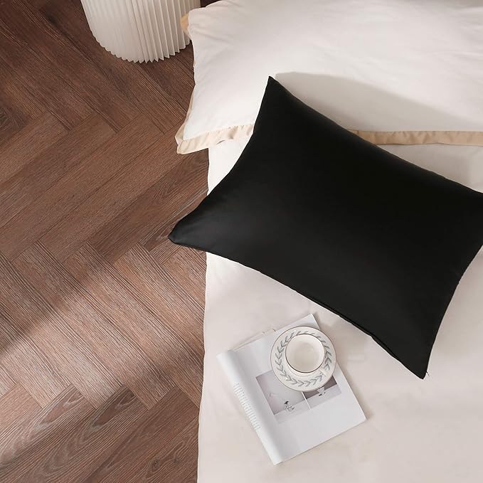 100% Silk Pillow Cases 2 Pack, Mulberry Silk Pillowcase - Image 4