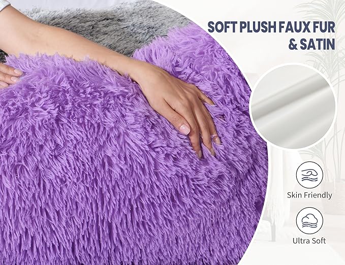 Fluffy Silk Full Body Pillow for Adults 20x54 Satin Body Pillow Cover Pillowcase - Image 2