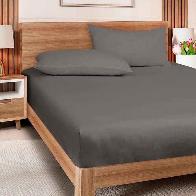ROYALE LINENS 300 Thread Count 100% Long Staple Combed Cotton Fitted Sheet Twin - Image 6
