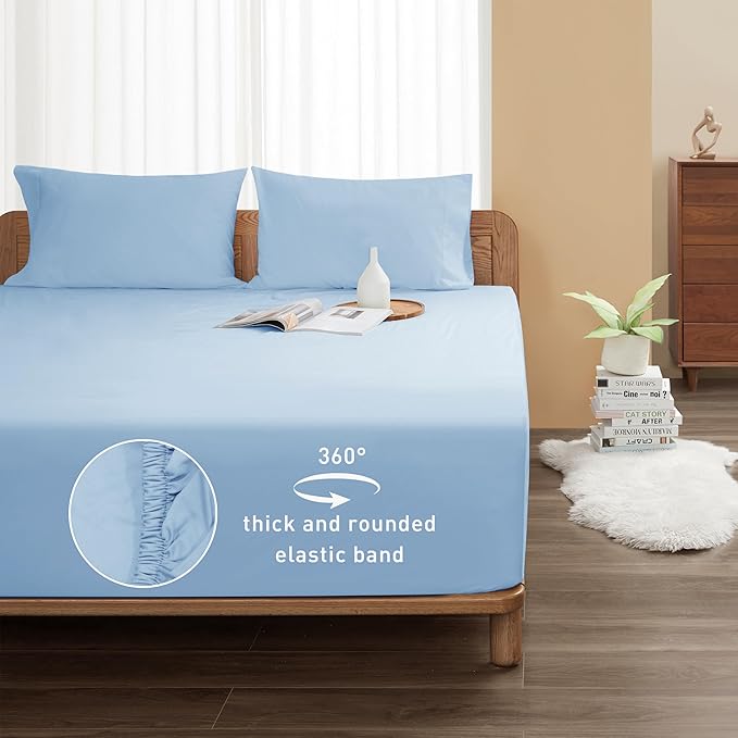 Sunflower King Fitted Sheet, 1-Piece Deep Pocket Fitted Bottom Sheet 16" - Image 2