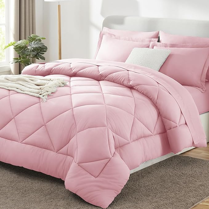 CozyLux King Size Comforter Sets Pink by CozyLux