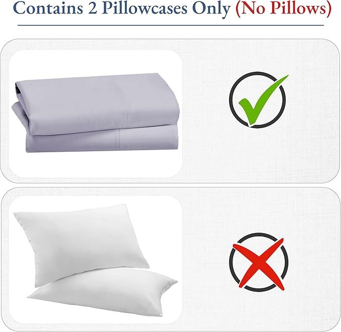 California Design Den 100% Cotton King Size Pillowcases Set of 2, 800 Thread - Image 5