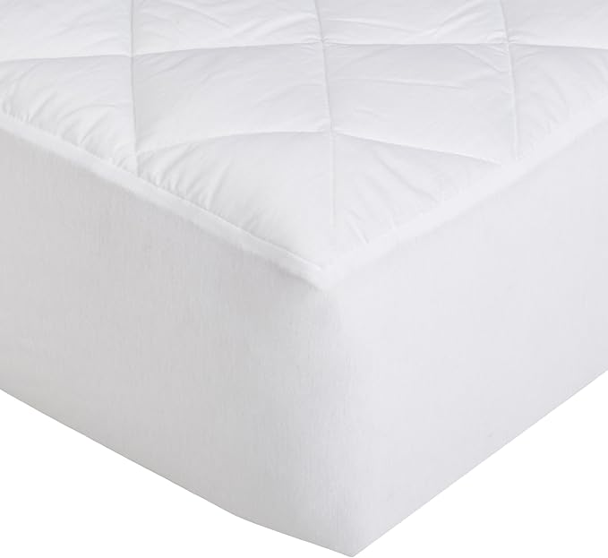 Amazon Basics Hypoallergenic Breathable Quilted Mattress Topper Pad, 18 Inches - Image 4