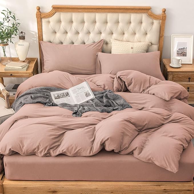 PURE ERA Jersey Knit Duvet Cover Set 100% T-Shirt Cotton Super Soft Comfy 3pc by PUREERA