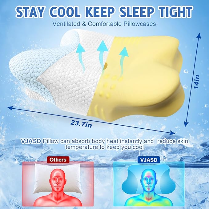 Cervical Neck Pillows with Memory Foam - Image 4