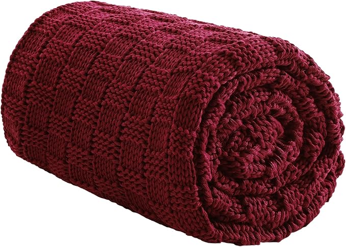 Knitted Weighted Blanket for Adult, No Beads Heavy Blanket 50” x 60'' 5lbs by Unknown