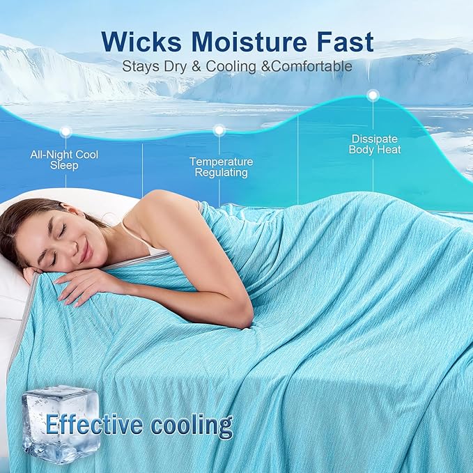KMUSET Cooling Blanket Twin, Double Sided Summer Cooling Blankets - Image 4
