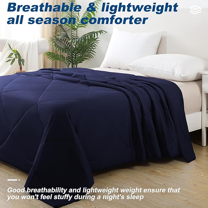 Cooling Comforter King Size, Double-Sided Cold Tech Fabric Quilted Bed - Image 7