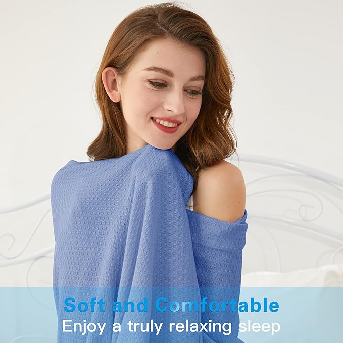 AmyHomie Cooling Blanket Queen Size, 100% Rayon Derived from Bamboo, Cool - Image 4