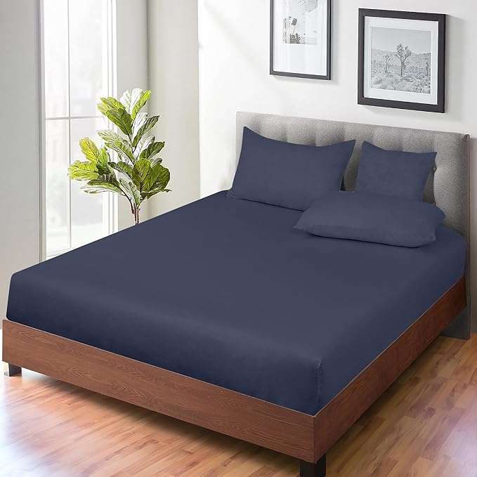 ROYALE LINENS 300 Thread Count 100% Long Staple Combed Cotton Fitted Sheet Twin - Image 7