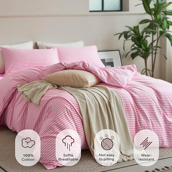 JELLYMONI Queen Duvet Cover Set, Cotton Duvet Cover 2 Pieces - Image 2