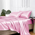 MR&HM Satin Bed Sheets, Queen Size Sheets Set by MRHM