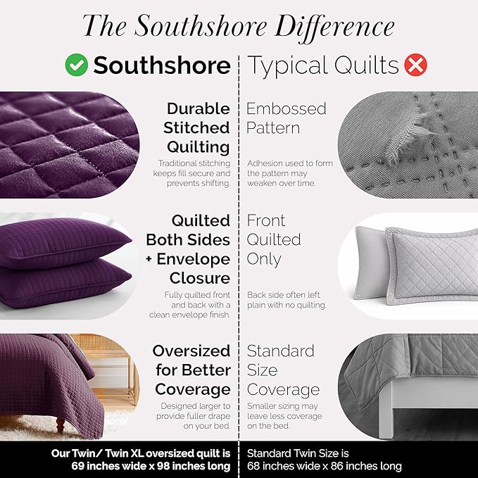 Southshore Fine Living, Inc. Twin XL Comforter Quilt Set, Dorm Bedding - Image 4