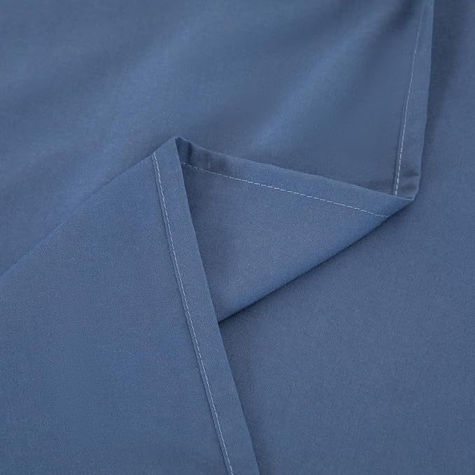 Queen Flat Sheet Only， 90x102Inch Dark Blue - Image 7