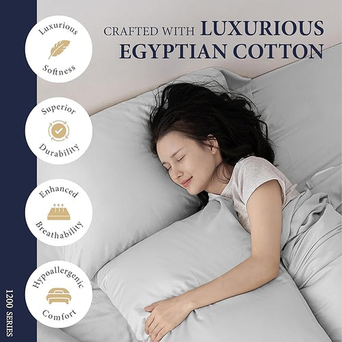 100% Egyptian Cotton Sheets California King Size - Image 2