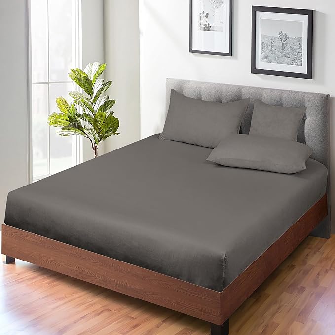 ROYALE LINENS 300 Thread Count 100% Long Staple Combed Cotton Fitted Sheet Queen - Image 7
