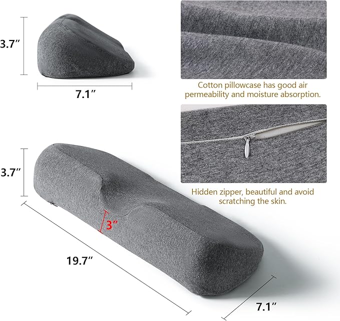 Cervical Neck Pillows for Pain Relief Sleeping, Memory Foam Neck Bolster - Image 7