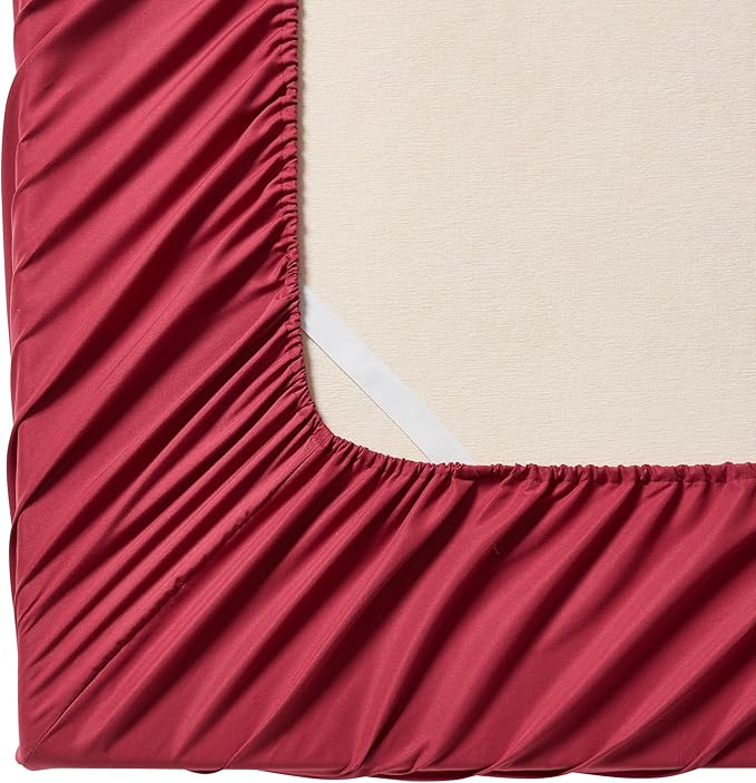 Queen Fitted Sheet Only with Full Elastic & Built in Corner Sheet Straps to - Image 2