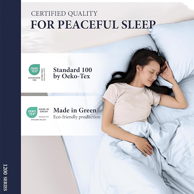 100% Egyptian Cotton Pillow Cases King Size Set of 2 - Image 5