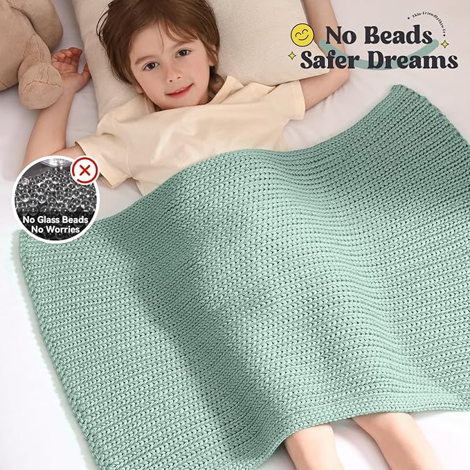 Guohaoi Knitted Weighted Lap Pad No Beads Cooling Heavy Blanket, Home Decor - Image 3