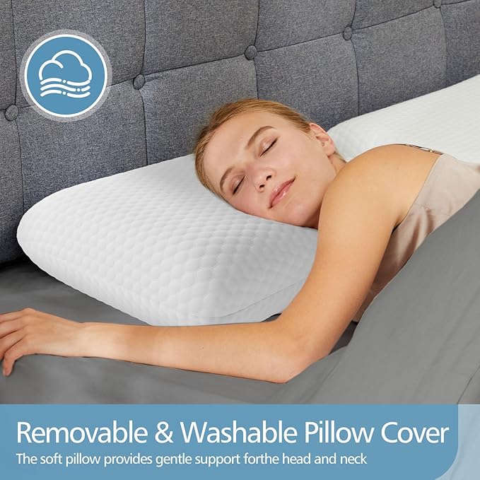 DUMOS Memory Foam Pillows for Sleeping, 1 Pack Bed Pillows for Adults - Image 2