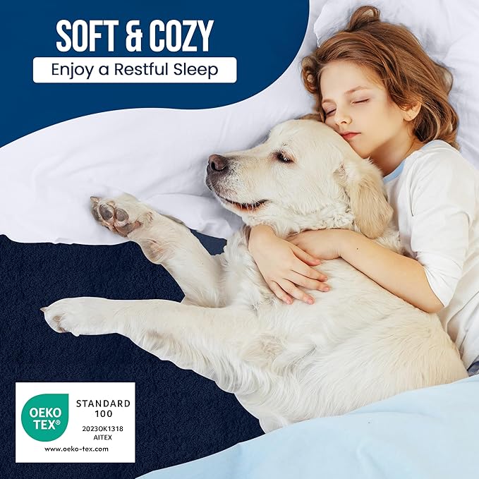 Full Size Mattress Protector Waterproof, Premium 200 GSM Terry Mattress Cover - Image 5