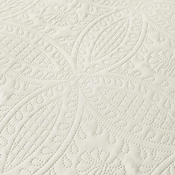 akkialla Full/Queen Quilt Set, Cream Lightweight Bedspread - Image 6
