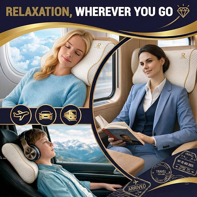 Royal Therapy Travel Memory Foam Cervical Pillow – Contour Pillow - Image 7
