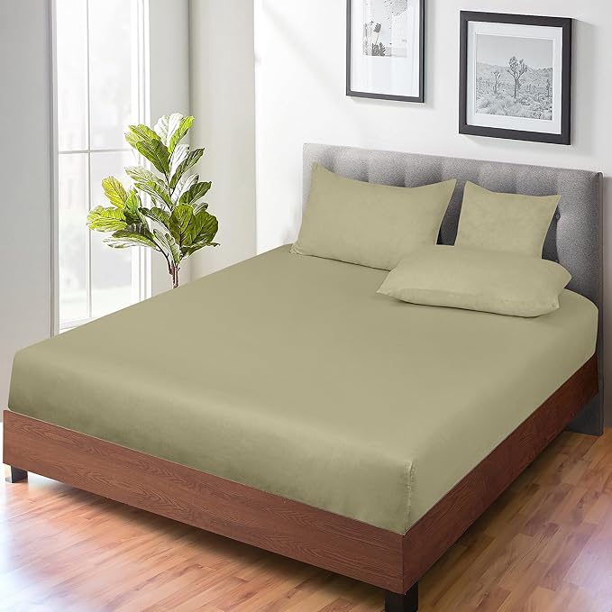ROYALE LINENS 300 Thread Count 100% Long Staple Combed Cotton Fitted Sheet Twin - Image 7