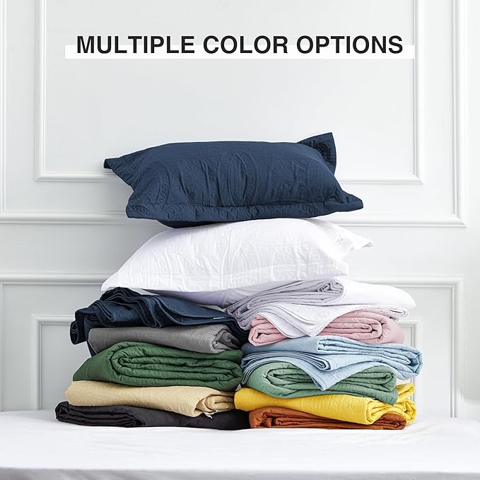Love's cabin Quilts for Queen Bed Navy Blue Bedspreads - Image 8