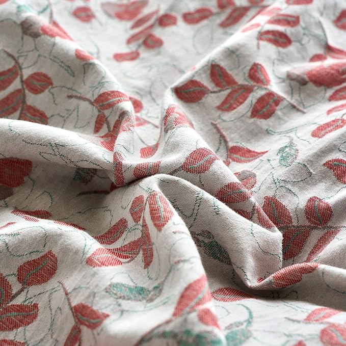 mixinni King Size Jacquard Duvet Cover Set – 100% Washed Cotton Floral Textured - Image 7