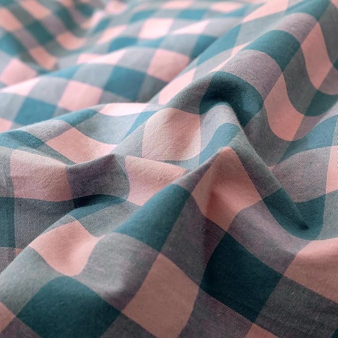 mixinni Plaid Duvet Cover Set Twin Purple - Image 7