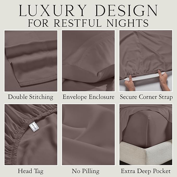 Karissa Mae Cooling Bamboo Viscose Standard Size Pillowcase Set | 100% - Image 3