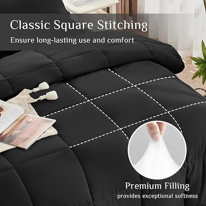 JOLLYVOGUE Twin XL Comforter Set, Ultra-Soft Bed in a Bag Twin XL Size 5 Pieces - Image 3