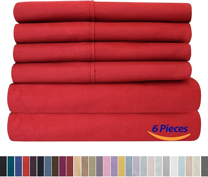 Sweet Home Collection 6 Piece 1500 Supreme Collection Brushed Microfiber Deep - Image 6