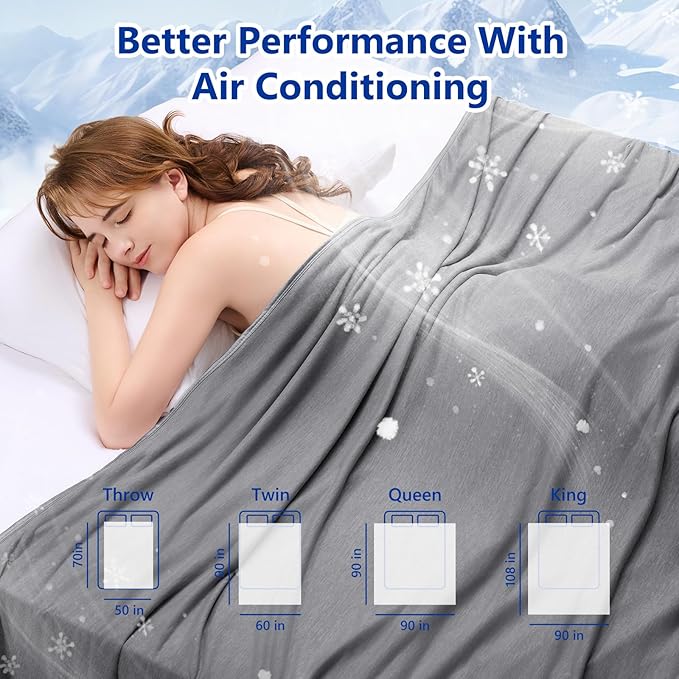 TOPCEE Cooling Blanketfor Night Sweats Absorbs Heat to Keep Adults, Children - Image 7